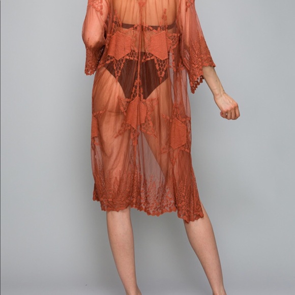 LAST 1‼️CARINA Embroidered mesh - Kimono - Picture 6 of 6